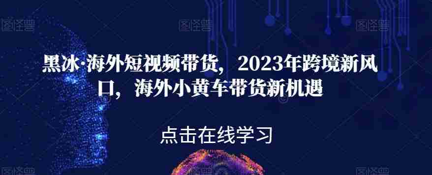 黑冰·海外短视频带货，2023年跨境新风口，海外小黄车带货新机遇