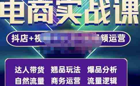 阿枫·抖店无货源+视频号小店+短视频实操课：达人带货+翘品玩法+爆品分析等