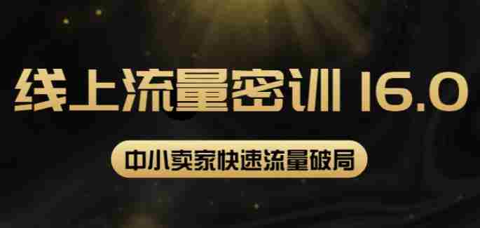 2022秋秋线上流量密训16.0：包含暴力引流10W+中小卖家流量破局技巧等等